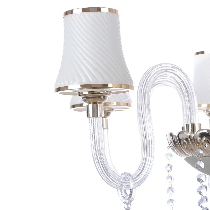 Люстра подвесная Brille классическая с подсветкой LED E14 40W WH (BCL-498S/6) - фото 2