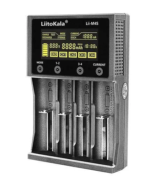 Зарядний пристрій LiitoKala Lii-M4S Li-ion IMR LiFe+NiMH Type-C Чорний (1869544881) - фото 6