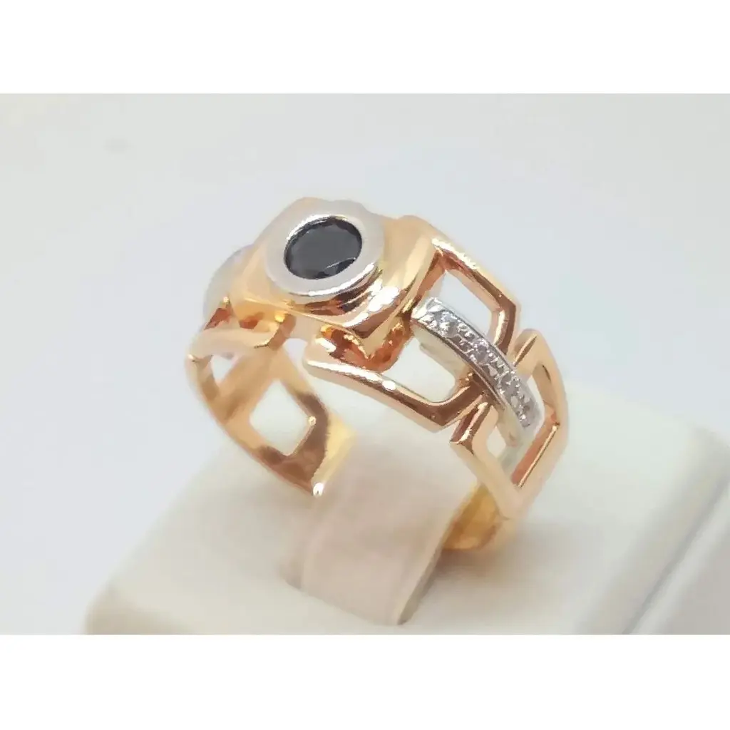 Золоте чоловіче кільце Імперія золота з фіанітами. ПЧ041І 20 - фото 3