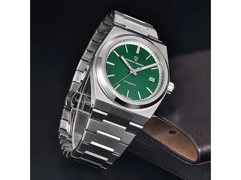 Наручний годинник чоловічий PD-1753 Silver-Green Pagani Design acs0031192 - фото 3