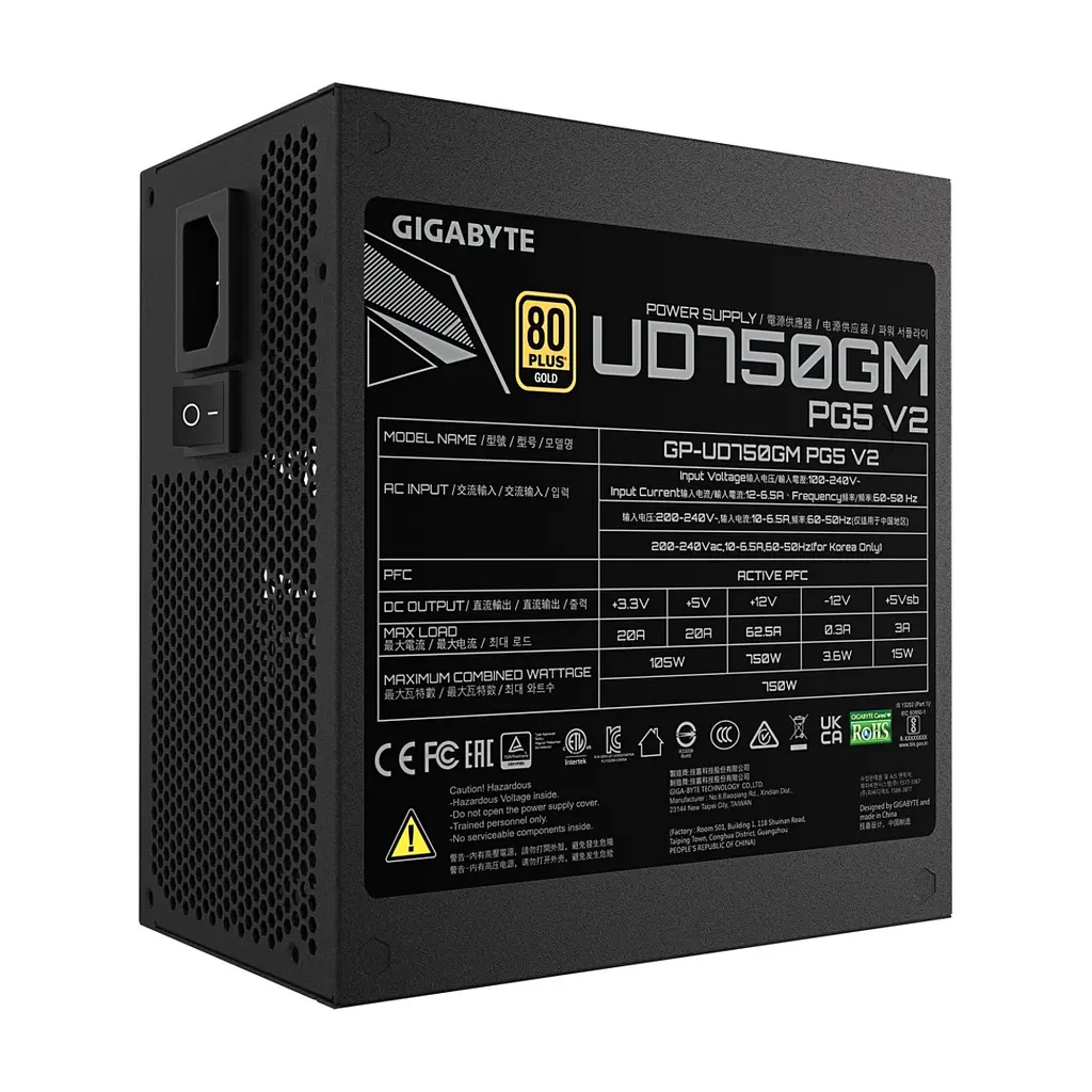 Блок живлення GIGABYTE 750W (GP-UD750GM PG5 V2) - фото 5