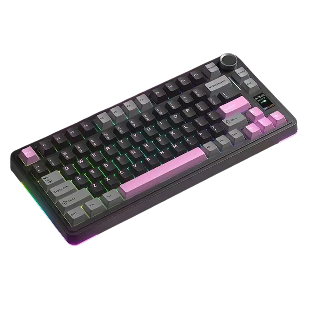 Клавиатура беспроводная Aula S75 Pro Black Grey Pink (S75PRO-BGP) - фото 3