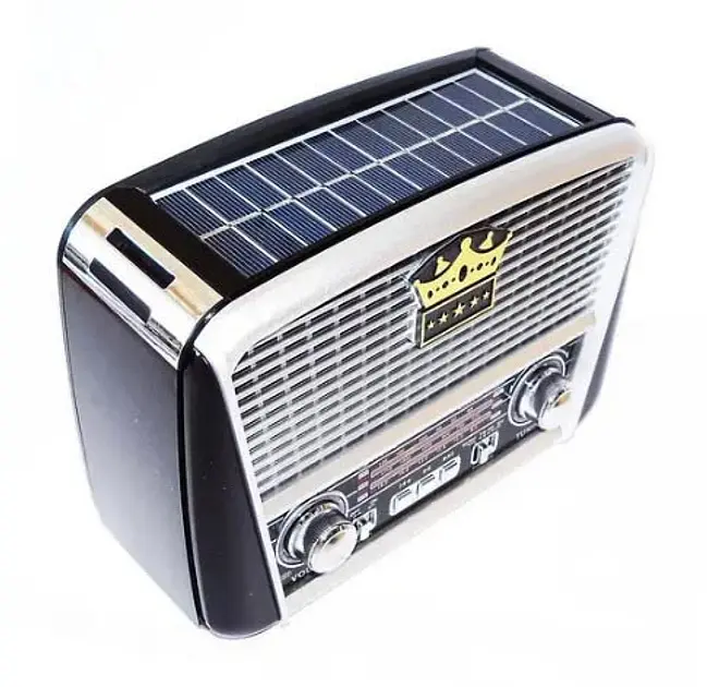 Радиоприемник Golon RX-455S Solar с солнечной панелью черный - фото 4