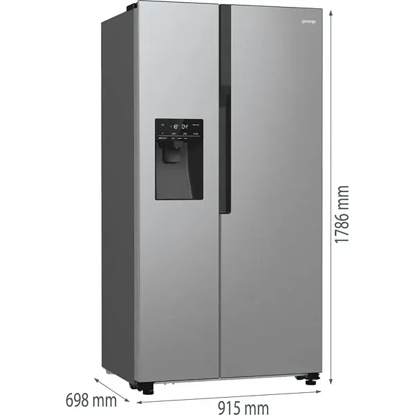 Холодильник Gorenje SBS 179х70х92 см 2 двері 376(190) л А++ NF+ Інв. диспенсер генератор льоду Зовн. Диспл нерж - фото 6