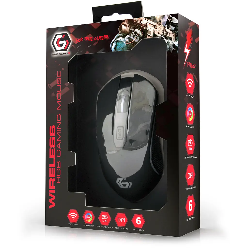 Мишка Gembird MUSGW-6BL-01 Wireless Black (MUSGW-6BL-01) - фото 3