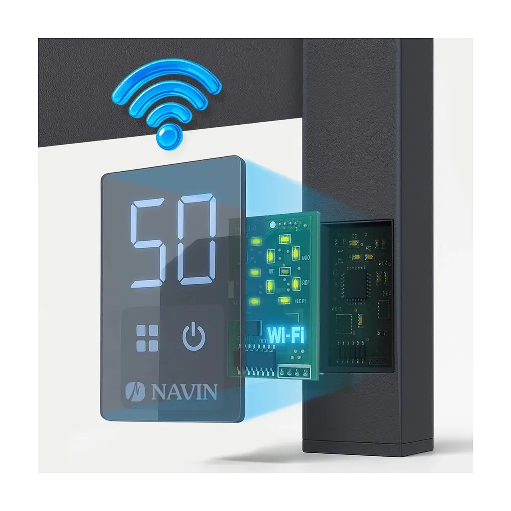 Сушарка для рушників Navin Авангард Х, 800х480, Wi-Fi, чорний муар, лівобічна (12-272155-4880) - фото 9