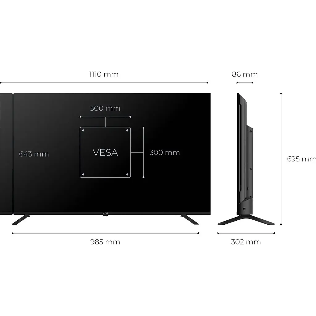 Телевізор Kivi U800KB 55` LCD 4K (55U800KB) [174544] - фото 5