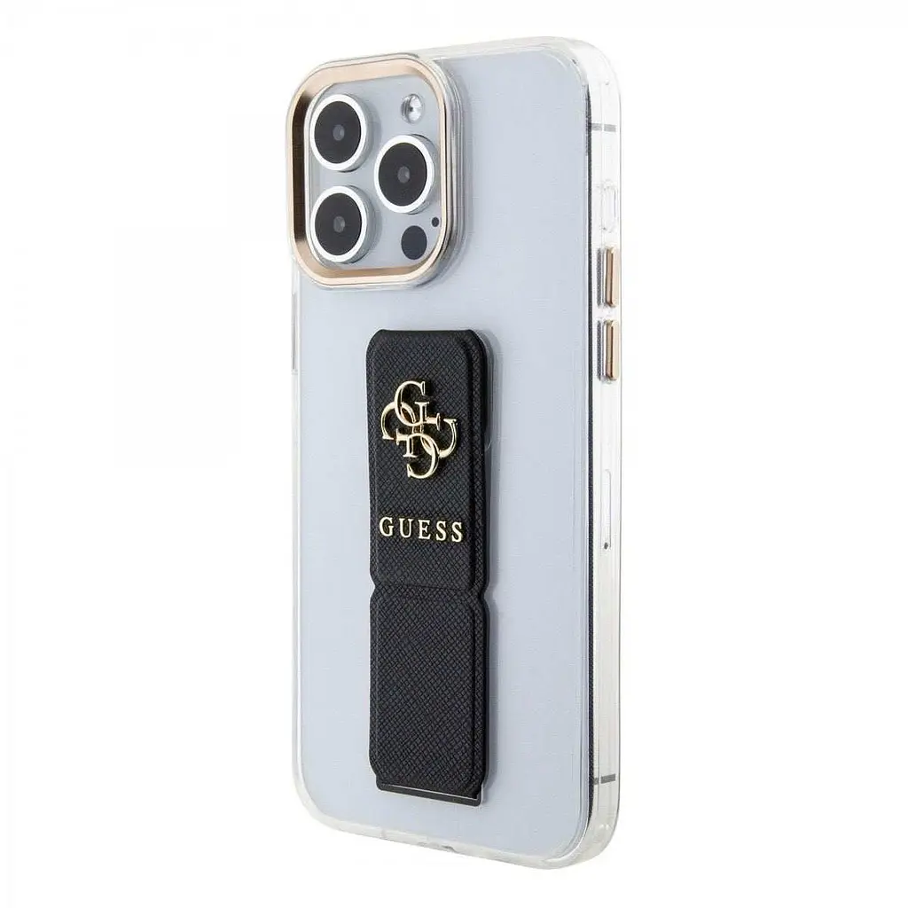 Чехол Guess PU Grip 4G Metal Logo для iPhOne 15 Pro Max Black (57983117152) - фото 3