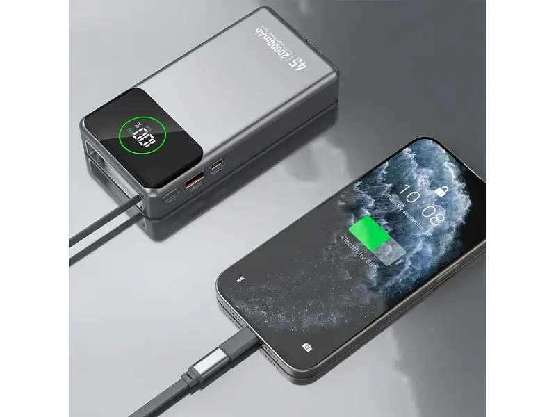 Зовнішній акумулятор (Power Bank) Dudao K31 Pro 20000 mAh 45W Gray (6977196682010) - фото 2
