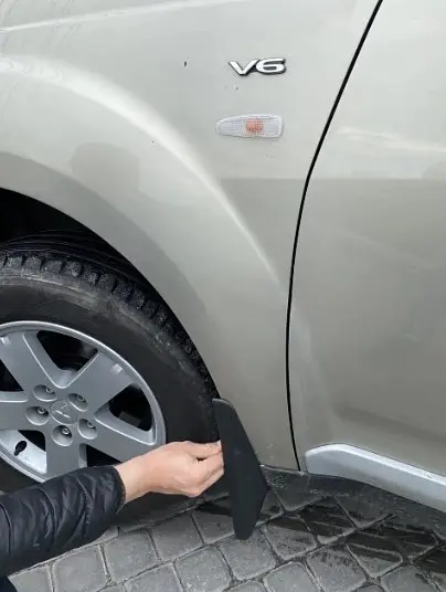 Бризковики для Mitsubishi Outlander XL 2009-2012 (вузький порог) комплект 4 шт (BMTOT0921) - фото 3
