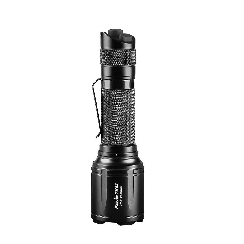 Ручний тактичний ліхтарик Fenix TK25 Red (біле та червоне світло) Чорний - фото 3