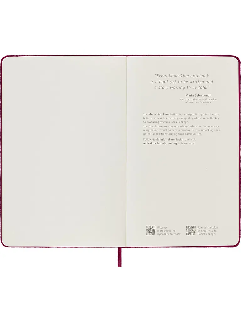 Записник Moleskine Velvet середній, Лінійка Червоний + бокс (LCNBVELVQP060C) - фото 6