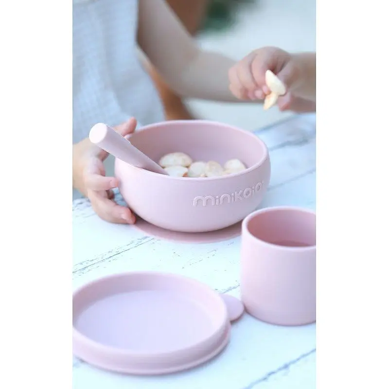 Набор для кормления MinikOiOi BLW Set I Pinky Pink силиконовый (101070055) - фото 2