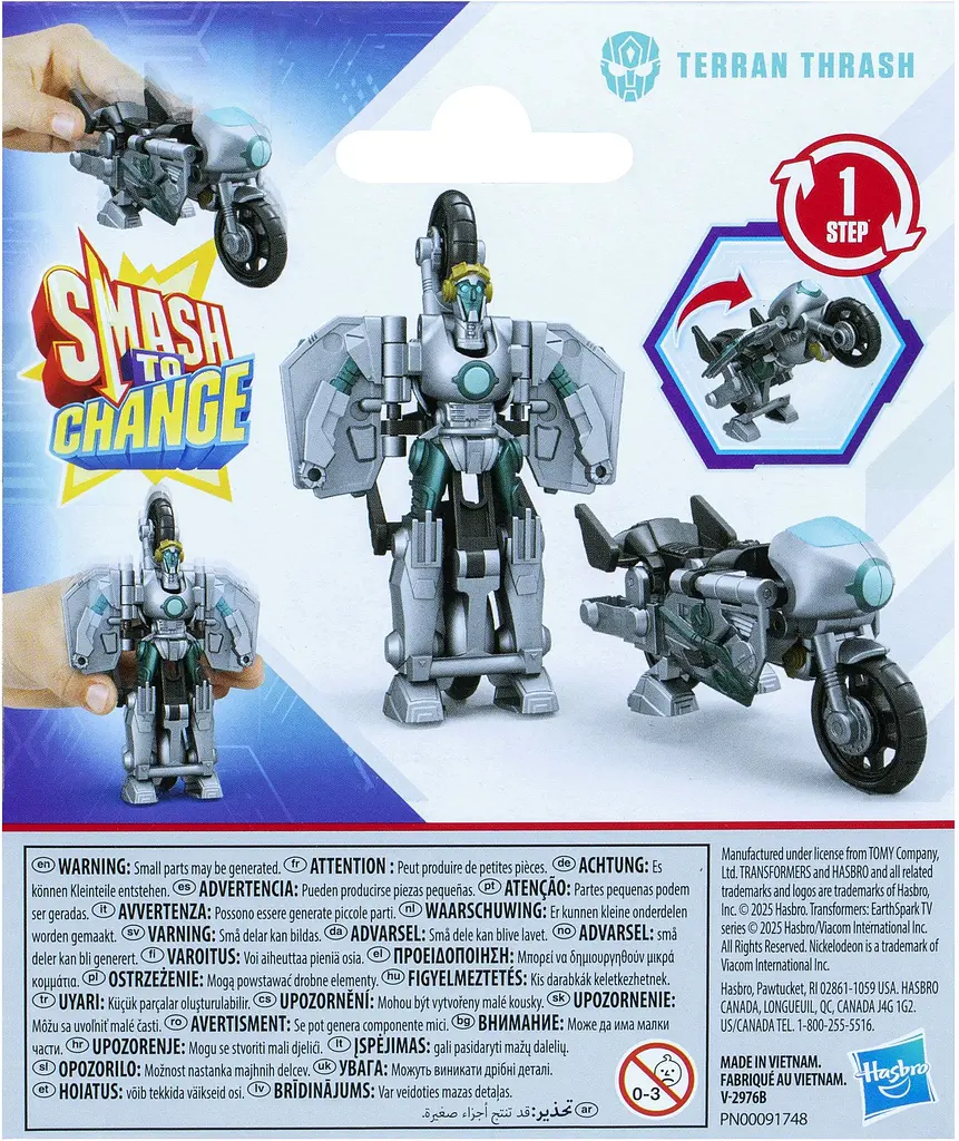 Трансформер Transformers Earth Spark 1-Step Smash Changers Terran Thrash Action Figure (G0742_G0998) - фото 5