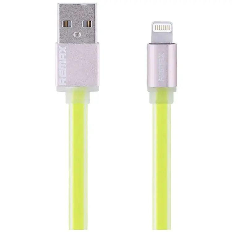 Кабель Remax Colourful Lightning 1m Green