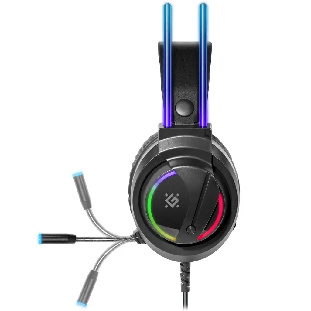 Игровая гарнитура Defender Flame RGB кабель 2 м черная (64555) - фото 7