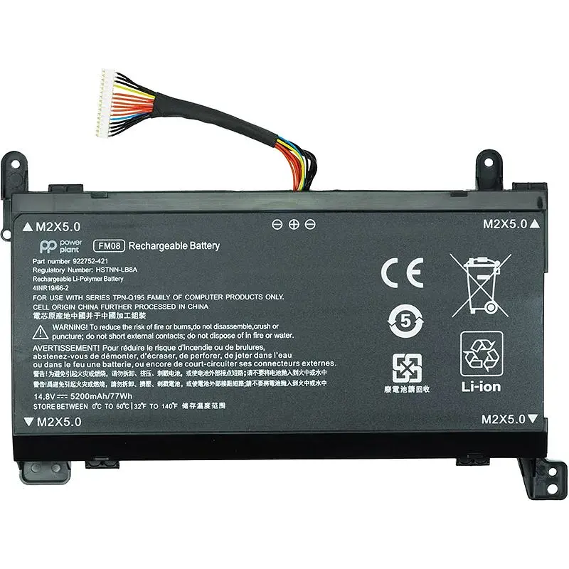 Акумулятор PowerPlant для ноутбуків HP Omen 17 (FM08) 14.8V 5200mAh (NB461660) - фото 2