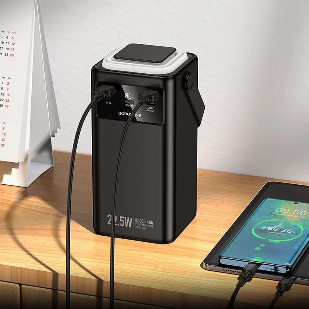 Зовнішній акумулятор Borofone BJ65B High 80000mAh 22.5W Black [163282] - фото 7