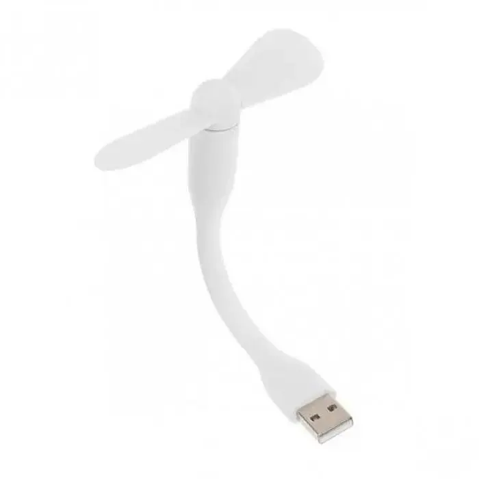 Портативний гнучкий USB мінівентилятор для ноутбука, powerbank Білий - фото 2