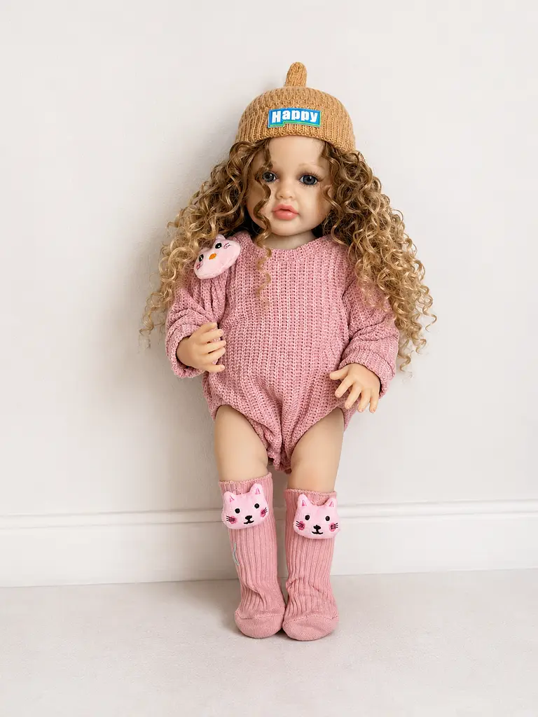 Реалістична Кукла Реборн 55 см повністю вінілова Doll Reborn Baby К0100506 - фото 6