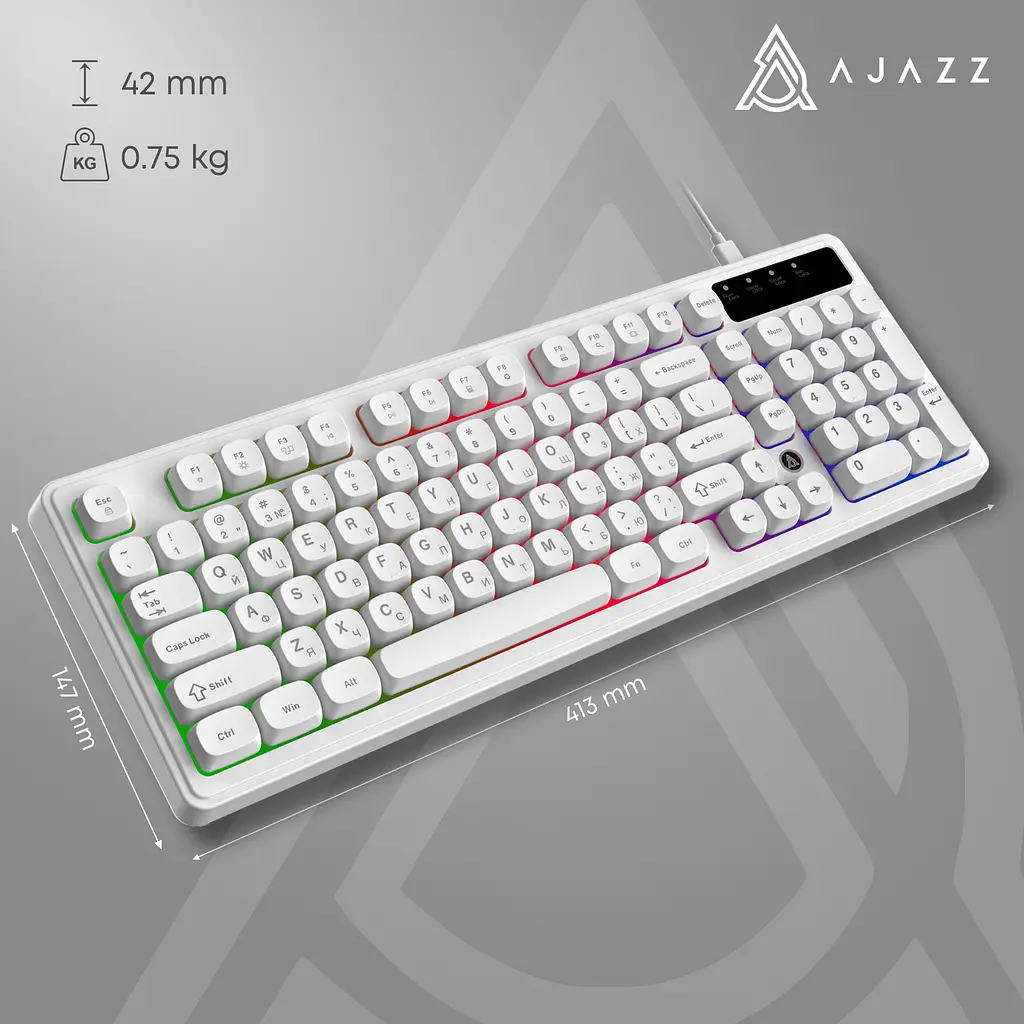Клавіатура Ajazz AF98 White USB-C (AF98-W) - фото 13