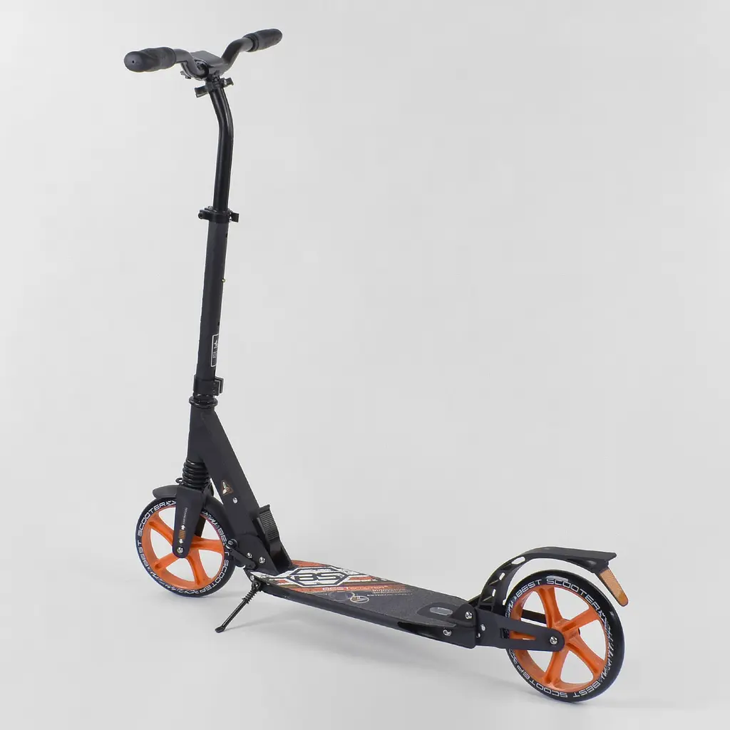 Самокат Best Scooter 84х14х33 см Чорно-помаранчевий 000231535 - фото 4