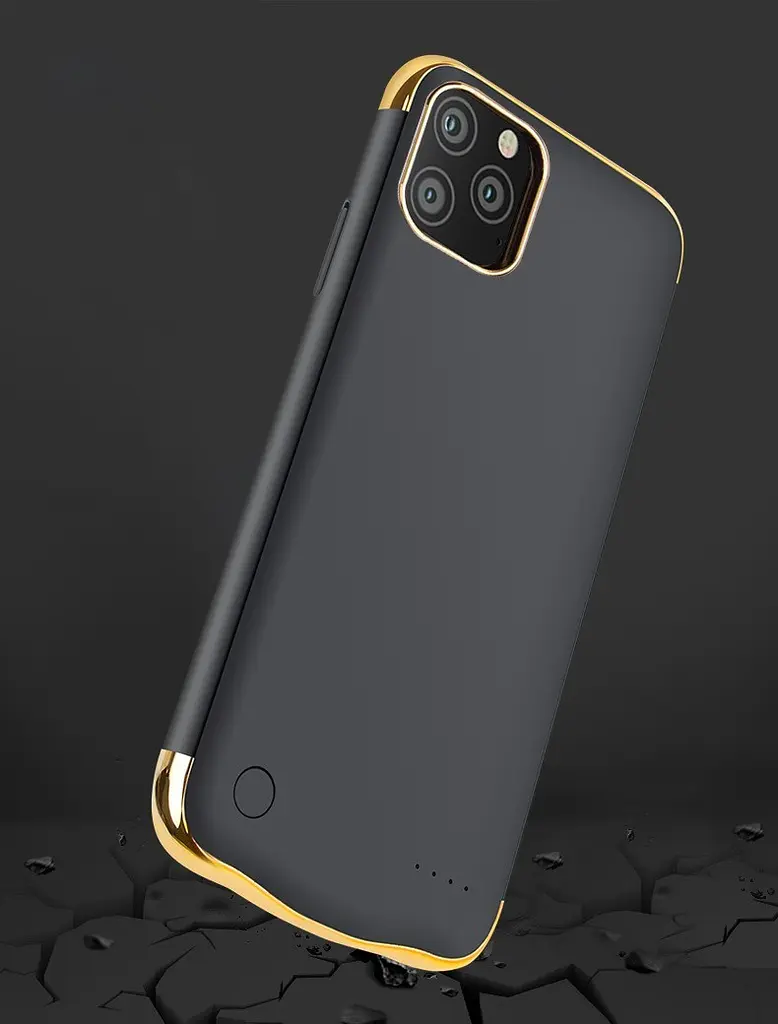 Чехол-аккумулятор XON PowerCase для iPhone 11 Pro Max 6000 mAh Черный/Золотой (PCBS1111460G 2049) - фото 6