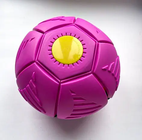 Літаючий м'яч трансформер LED фрісбі тарілка Blast Ball disk рожевий - фото 4