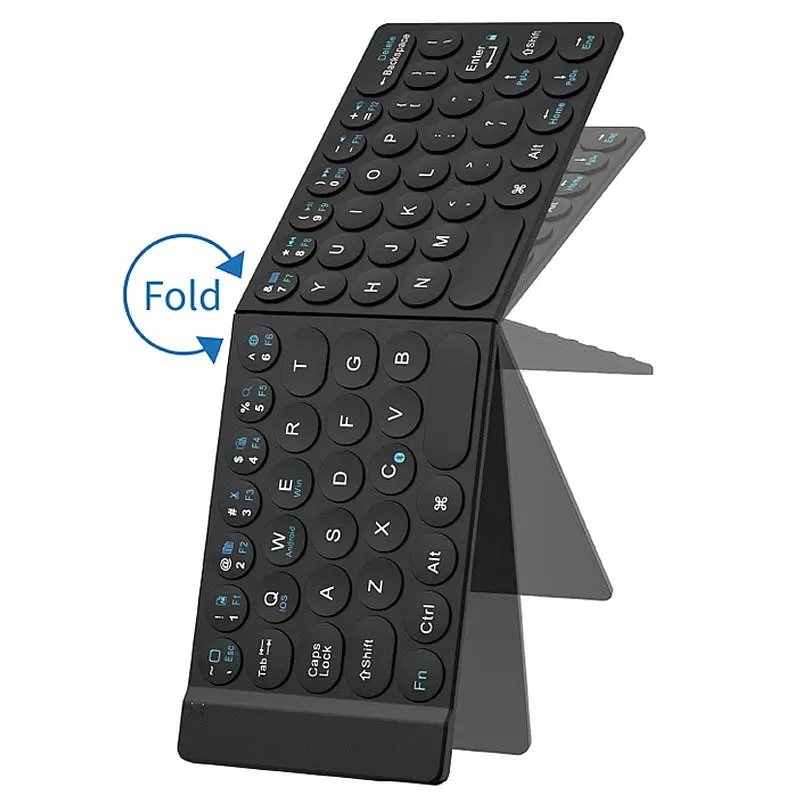 Бездротова клавіатура Fold Mini Keyboard FMK-01 Bluetooth Black Wiwu teh0029795 - фото 2