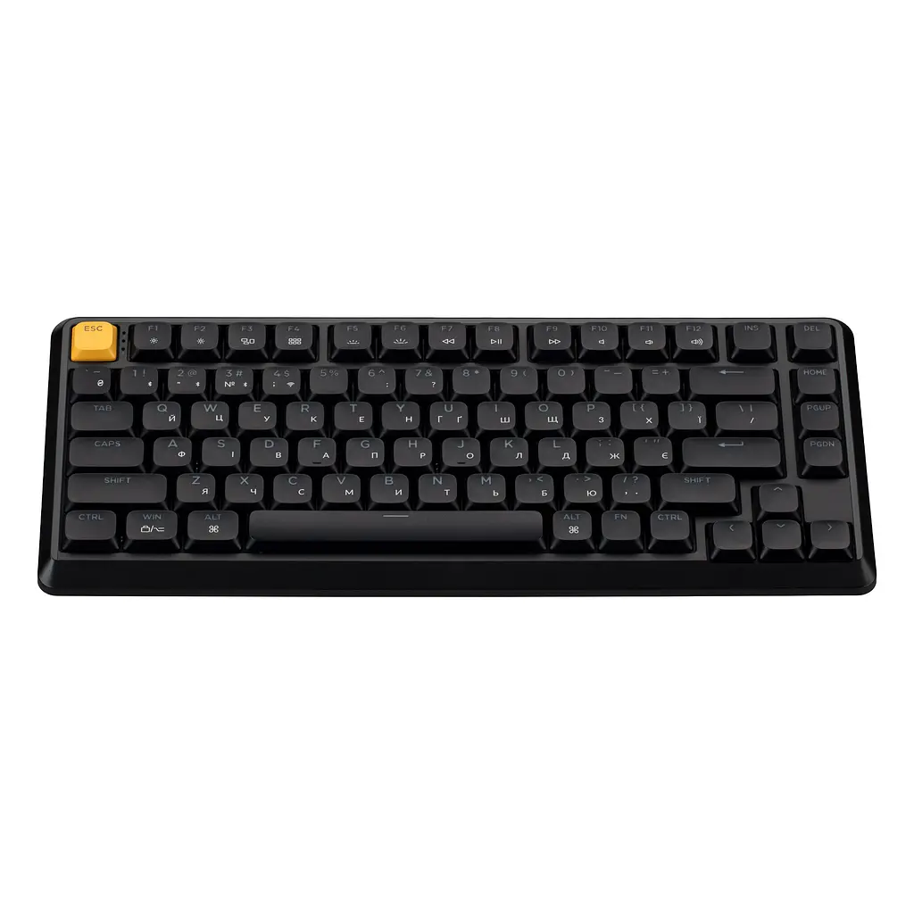 Клавіатура механічна J1 82Key, K pro Red, WL/BT/USB-A, QMK, Hot-swap, EN/UKR, RGB, чорний Keychron teh0013913 - фото 7