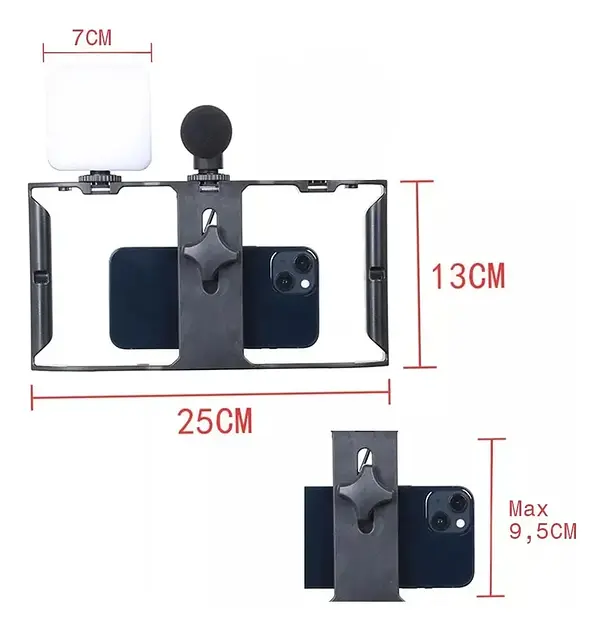 Комплект для блогінгу Video Making Kit AY49X для смартфона з мікрофоном та світлом - фото 2