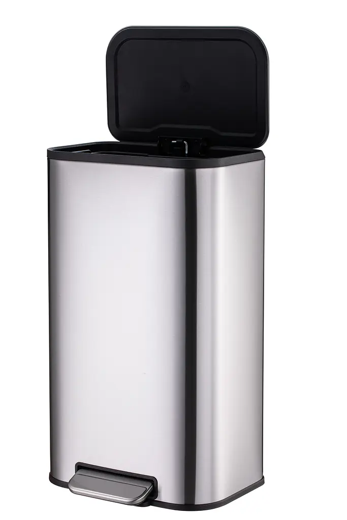 Відро для сміття з плавним закриттям прямокутне Mixxus Cubic-TC0112 SS Color 12л нержавіюча сталь MI7089, Нержавіюча сталь - фото 5