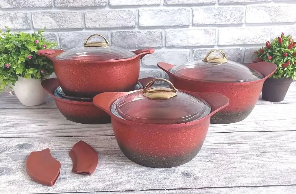 Набір посуду O.M.S. Collection 3038 Red 8 предметів