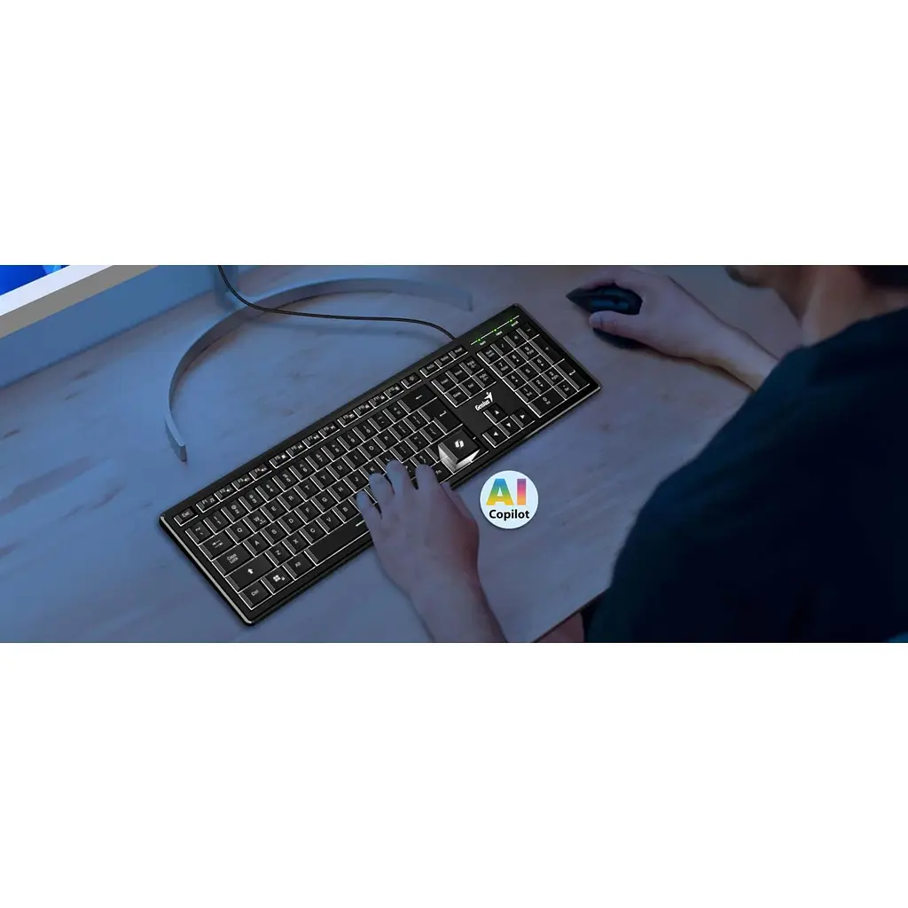 Клавіатура Genius SlimStar 820 USB UA Black з підсвіткою (31310055410) - фото 5
