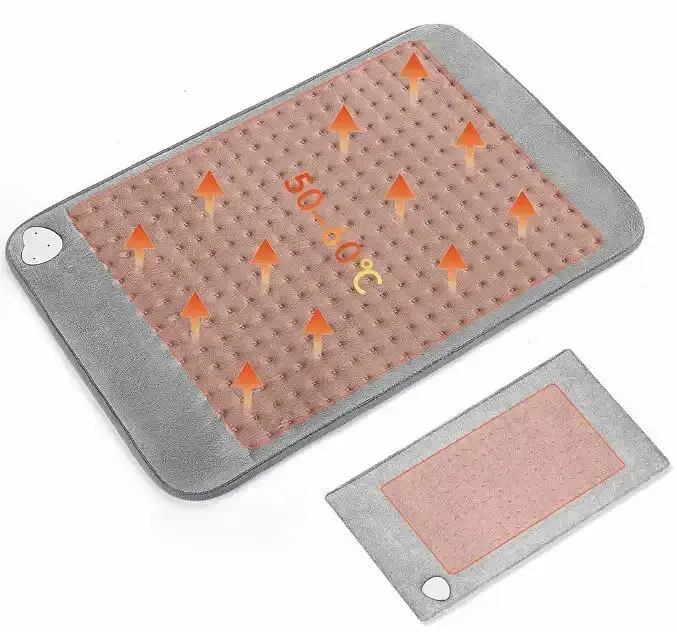 Зігрівальна електрична масажна підстилка – грілка MASSAGING WEIGHTED HEATING PAD від болю в спині - фото 2