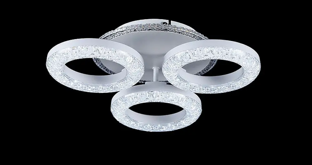 Люстра стельова LED Splendid Ray L2722/3, 70W, білий, метал, акрил, сучасний стиль з пультом і димером - фото 2