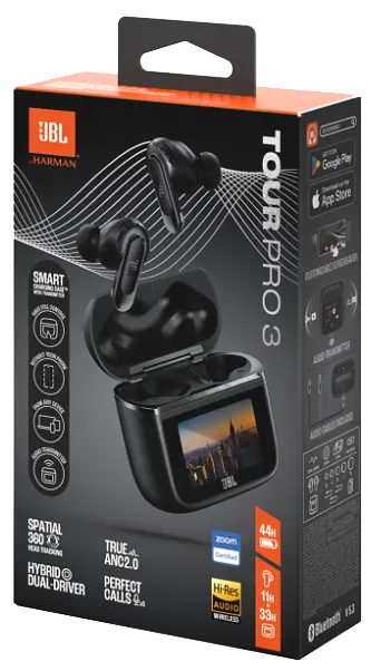Гарнітура JBL TOUR PRO 3 Black (JBLTOURPRO3BLK) (7065589) - фото 6