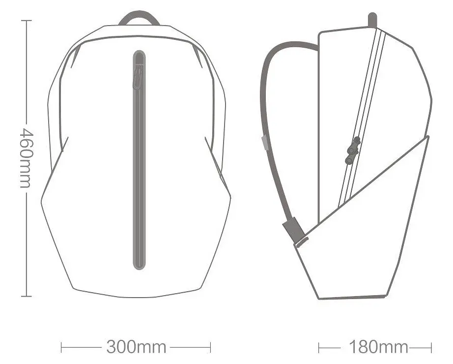 Рюкзак RunMi 90 Ninetygo All-weather Daypack Backpack Blue - фото 4