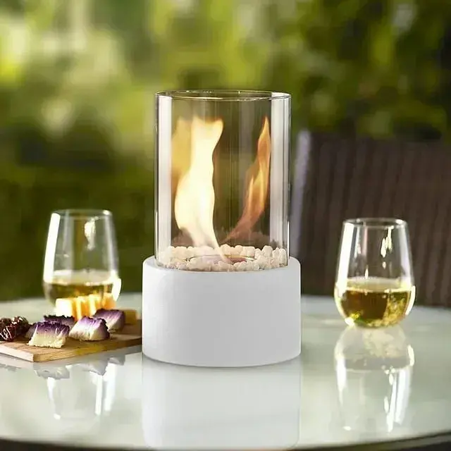 Настільний біокамін Білий, Ethanol Lamp камін на біопалищі для квартири, біокамін на етанолі