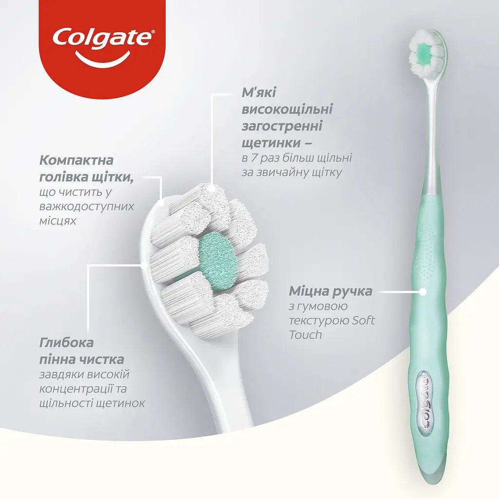 Зубна щітка Colgate 3D Density салатова - фото 2