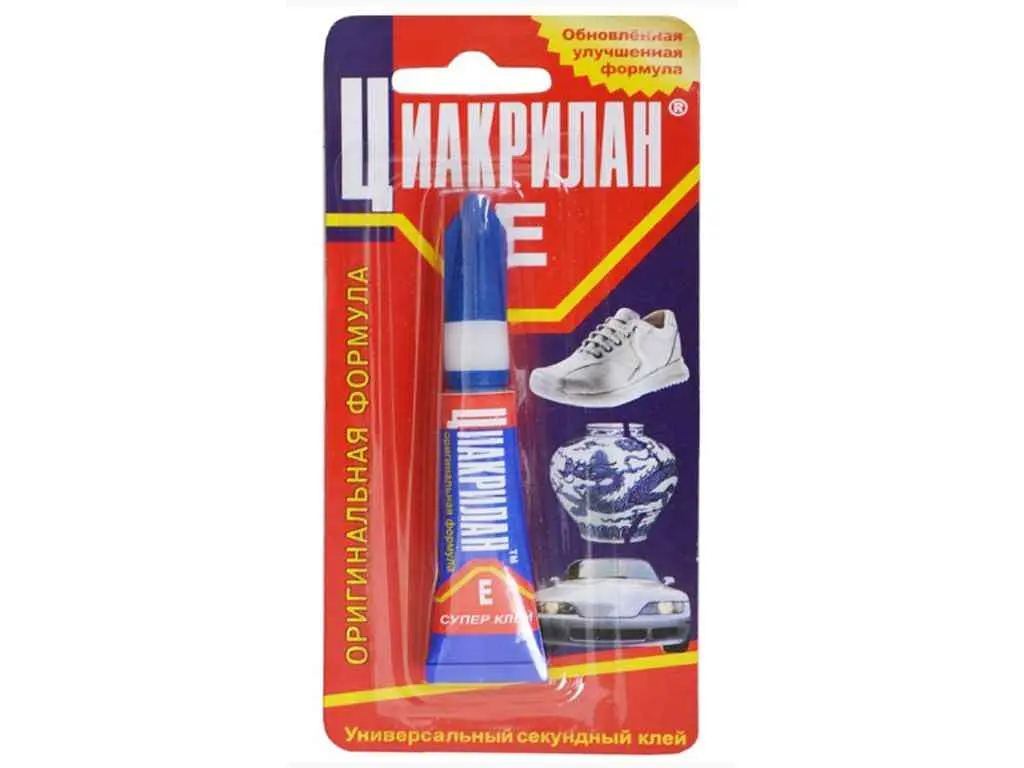 Супер-клей Циакрилан 2г універсальний секундний «Е»