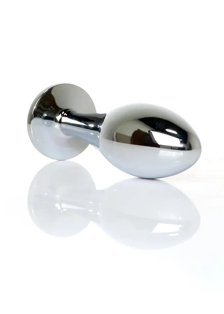 Анальна пробка - Jewellery Silver Plug Light Blue L - фото 4