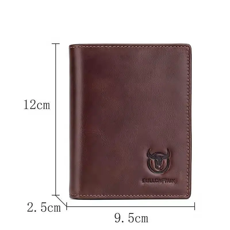 Мужской кожаный кошелек BULL 12х9.5х2.5 см acs0029248 - фото 6