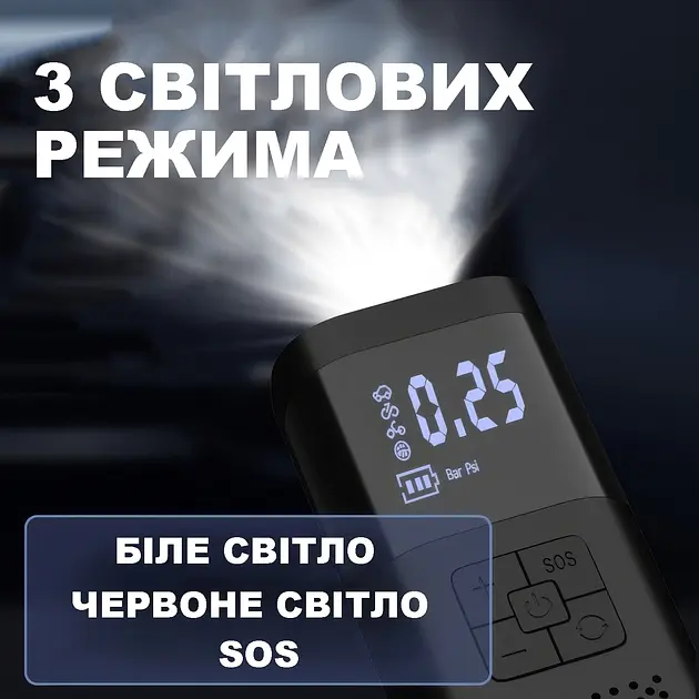Автомобильный компрессор XY-35 портативный 150 PSI 12В - фото 5