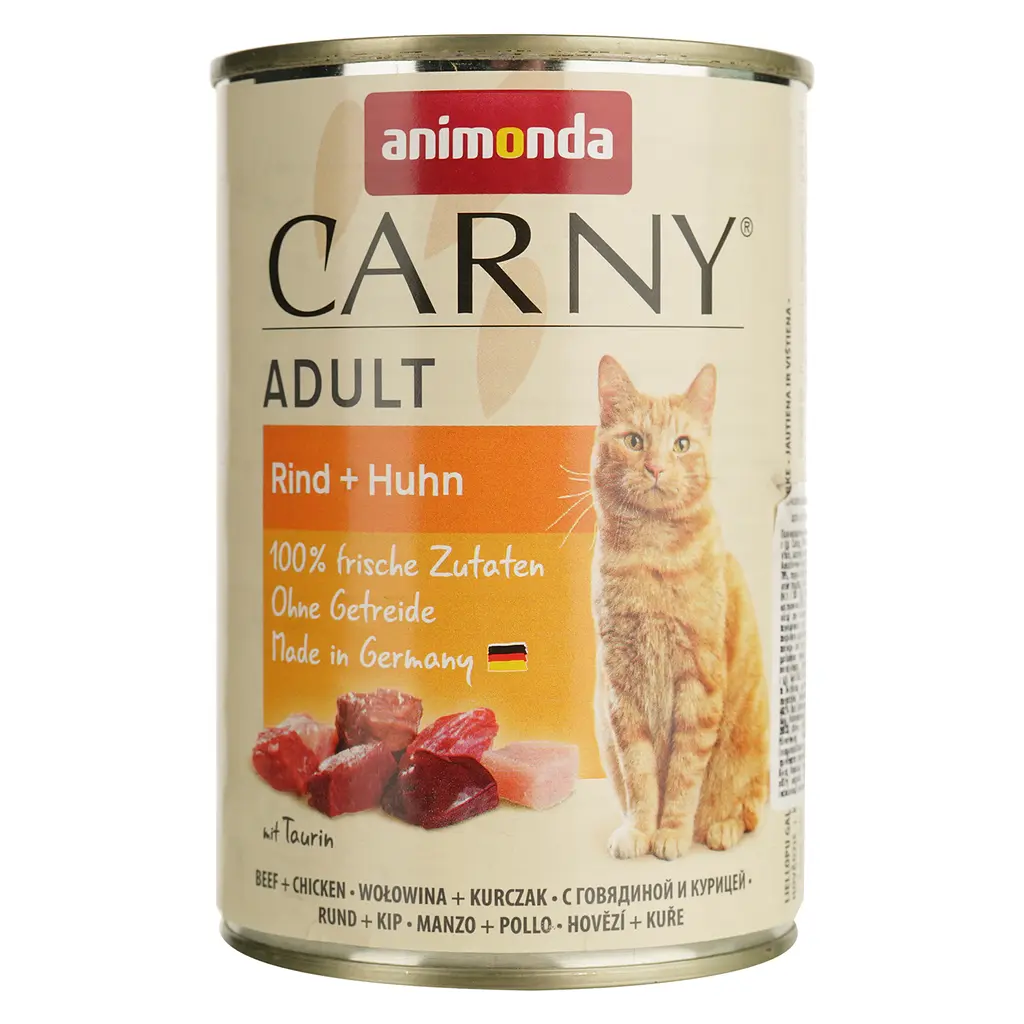 Вологий корм для котів Animonda Carny Adult Beef + Chicken, з яловичиною та куркою, 400 г - фото 2