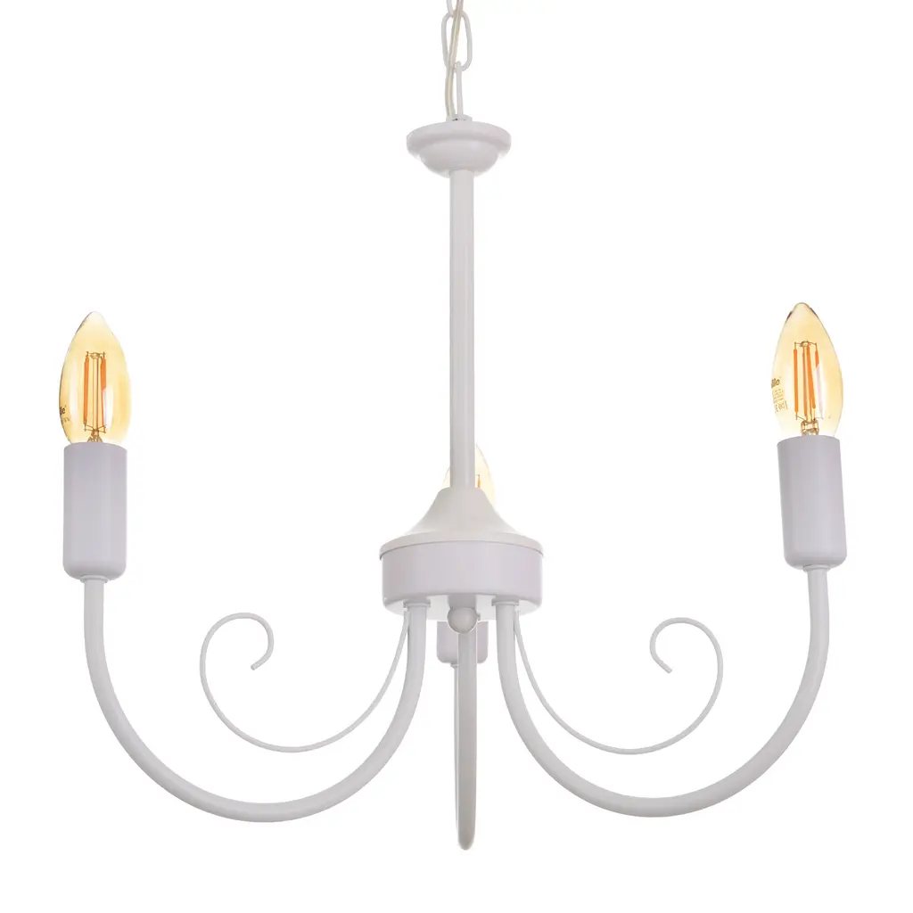 Люстра подвесная Brille свеча Е14 40W WH (BKL-726S/3) - фото 3