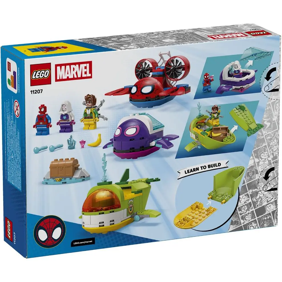 Конструктор LEGO Super Heroes Marvel Паук: Подводные транспортные средства 154 детали (11207) - фото 8