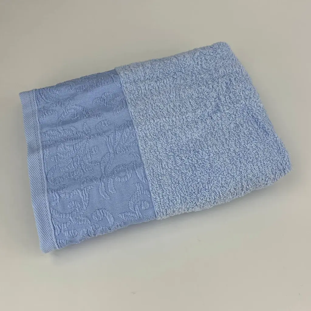 Рушник для обличчя махровий Febo Vip Cotton Botan Туреччина 6398 блакитний 50х90 см - фото 6