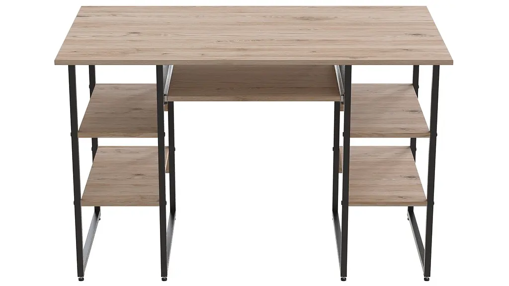 Компьютерный стол Ferrum-decor Тим 75x120x60 черный ДСП Дуб Сан-Марино 16мм (FRD-103953) - фото 6