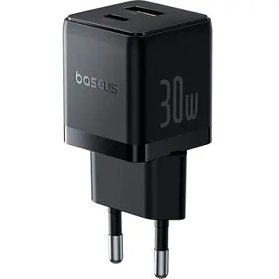 Зарядний пристрій Baseus 1xUSB-C 30W + 1xUSB + cable USB-C to USB-C 60W 1.0m (P1011160A113-01) - фото 2